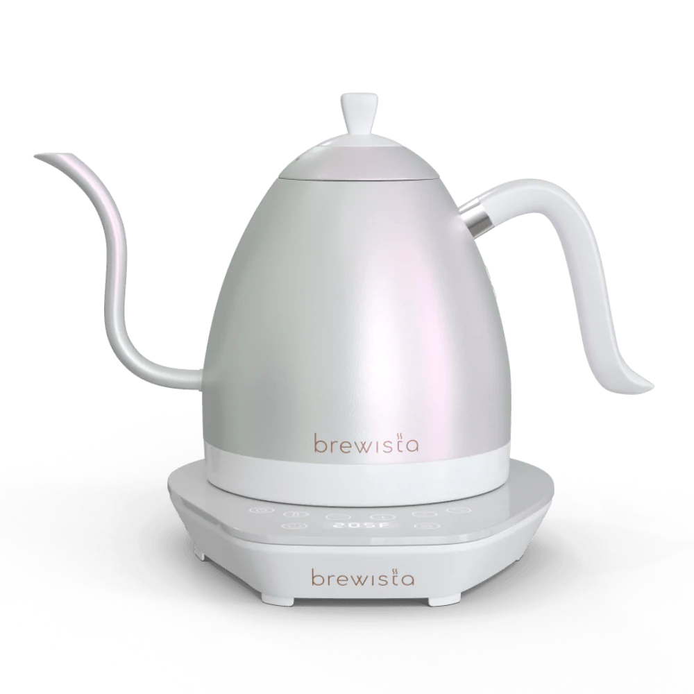 Artisan Electric Gooseneck Kettle white iridescent - Brewista