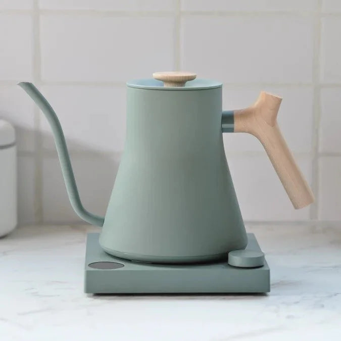 Fellow Kettle (Stagg) Stone Blue + Wood Handle
