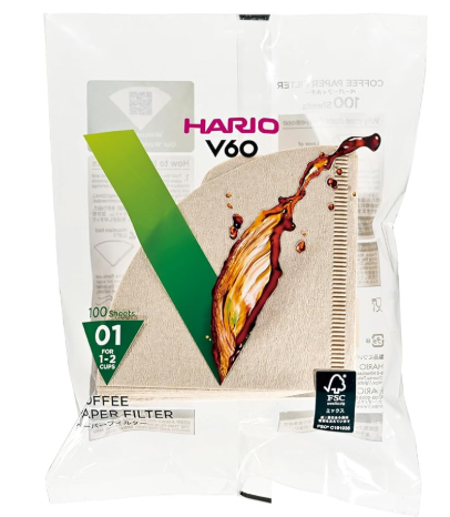 Filtros de papel V60 (01) - 100 unidades / Crema