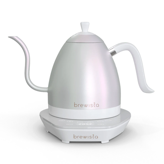 Artisan Electric Gooseneck Kettle white iridescent - Brewista