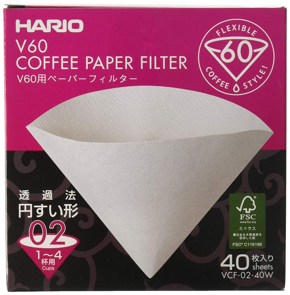 Filtros de papel V60 (02) - 40 unidades / Blanco