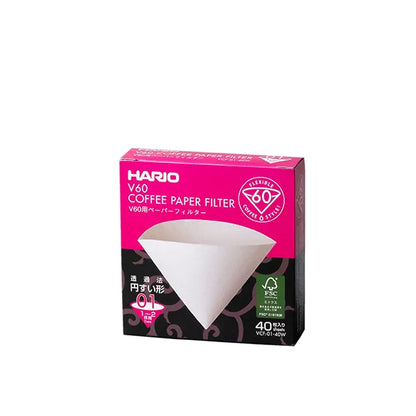 Filtros de papel V60 (01) - 40 unidades / Blanco