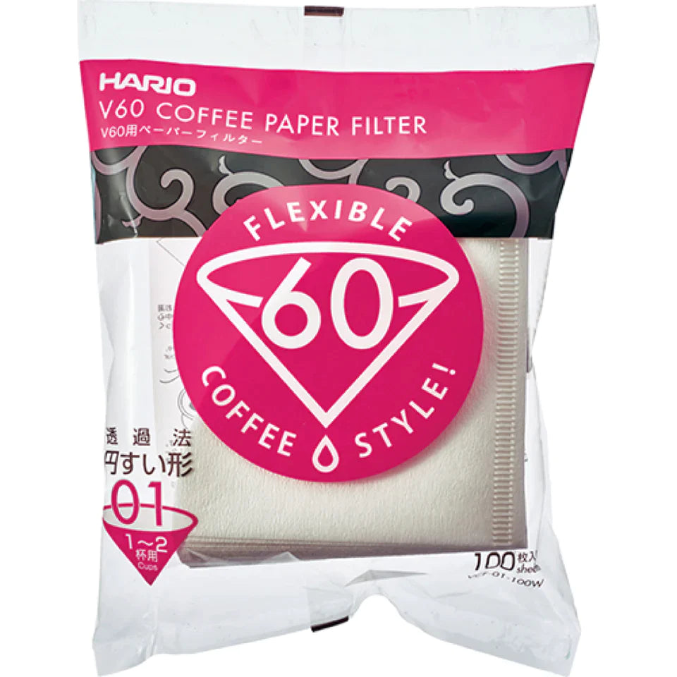 Filtros de papel V60 (01) - 100 unidades / Blanco